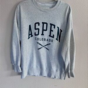 Abercrombie & Fitch Aspen Gray Crewneck Sweater